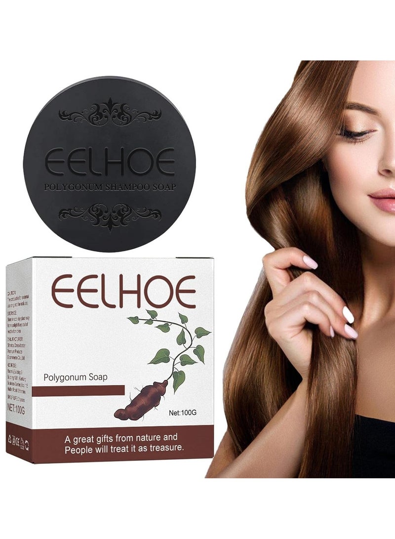 EELHOE Polygonum Soap 2024 New Polygonum Soap Shampoo Hair Growth Polygonum Soap Shampoo Natural Essence Hair Darkening Shampoo for Women and Men (1PC) - Image 2
