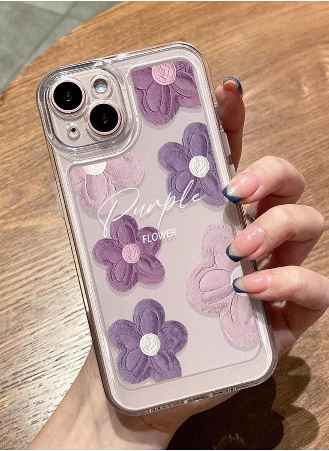 ShebSheb Designed for iPhone 16 Case ,Clear Flower Soft & Flexible Shockproof Floral Women Phone Cover  - Image 5