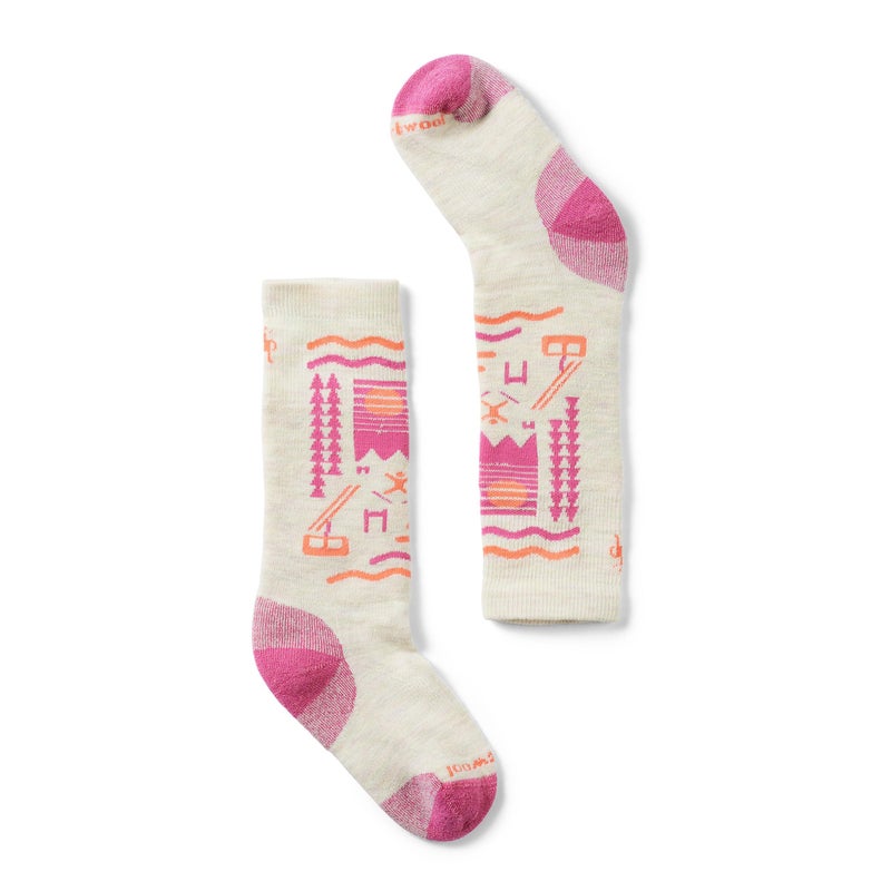 Smartwool Unisex Wintersport Full Cushion Ski Day Over-the-Calf Socks (Toddler/Little Kid/Big Kid) Moonbeam Medium - Image 1