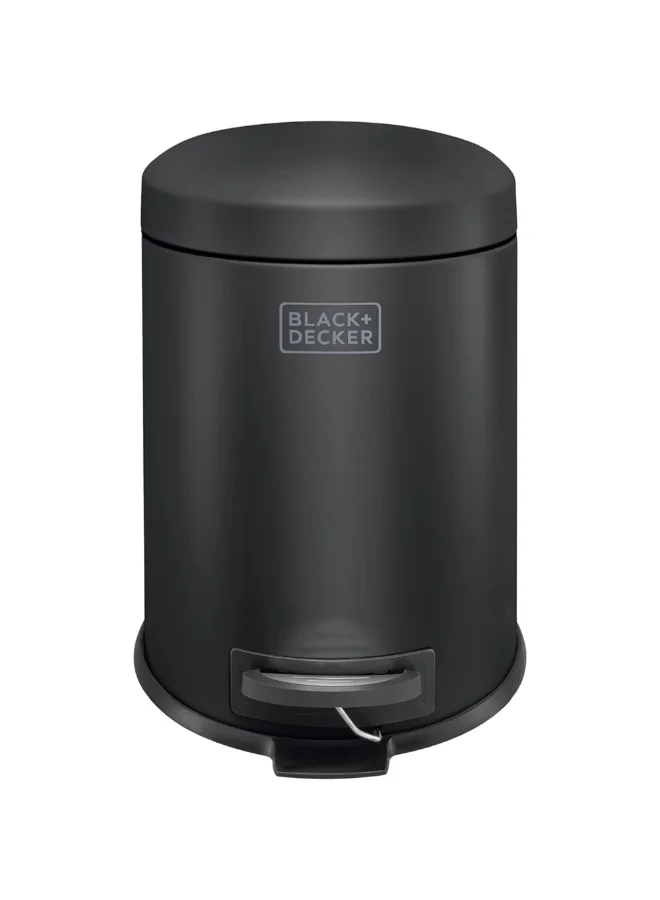 BLACK+DECKER Dome Lid Soft Close Recycle Pedal Bin Matte Black 5 L 61345