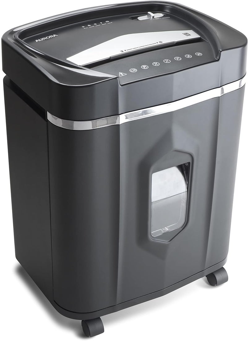AURORA Aurora Professional Grade High Security 12Sheet MicroCut PaperCD and Credit Card Shredder 60 Minutes Continuous Run Time  - Image 1