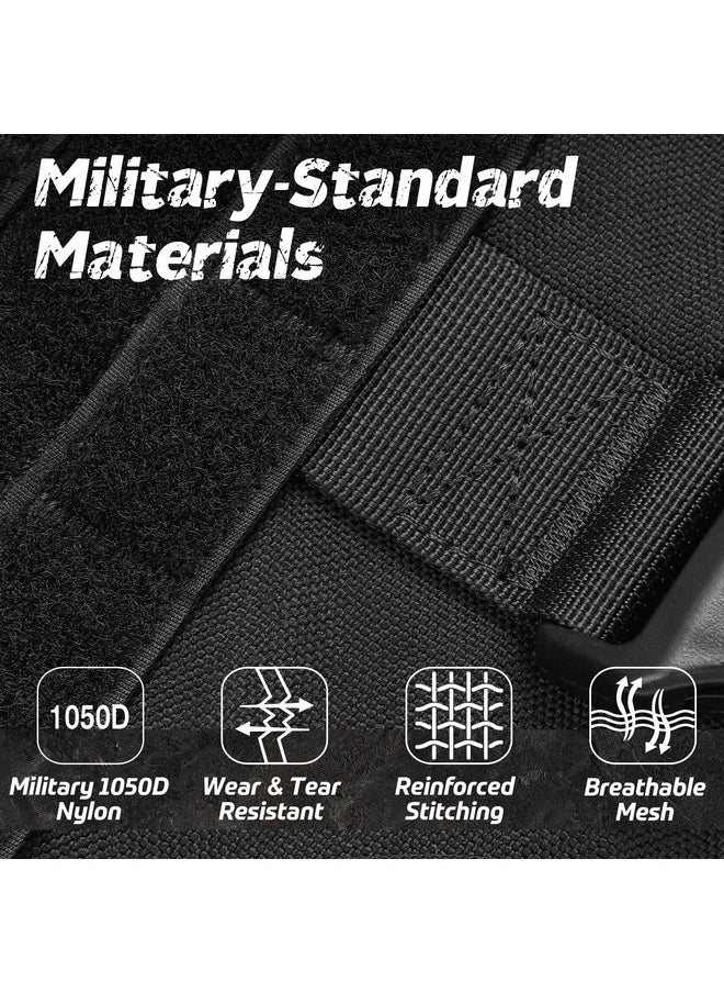 Rabbitgoo - rabbitgoo Tactical Dog Harness for Large Dogs, Heavy Duty Dog Harness with Handle, No-Pull Service Dog Vest Large Breed, Adjustable Military Dog Vest Harness for Training Hunting Walking, Black, L - Image 1