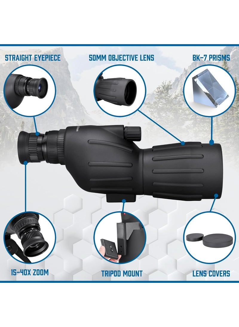 BARSKA - BARSKA Colorado Spotting Scopes with Tripod for Hunting Birding Target Shooting  1540x50 - Image 1