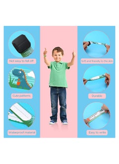 KASTWAVE Safety Wristband Bracelets for Child, Kids Anti Lost Safety ID Wristbands Identification Bracelets Adjustable Waterproof ID Band Emergency Bands for Boys and Girls Outdoor Activity (20 Pcs)  - Image 4
