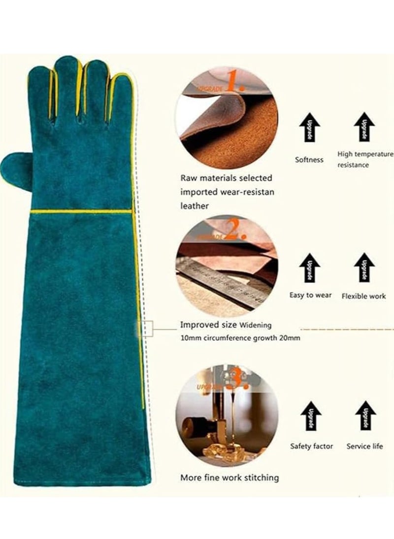 Generic - Animal Handling Gloves Bite Proof, Durable Bite Resistant Gloves for Welding and Handling Dog Cat Bird Snake Parrot Lizard, Reptile- Scratch Bite Resistant Protective Gloves 60cm - Image 1