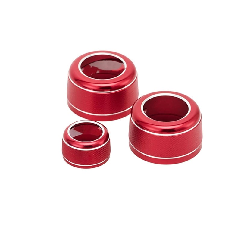 QASULER Car Air Conditioner Knob Trim Cover Ring Set - Image 1