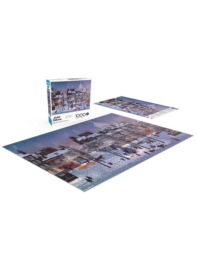 بافلو جايمز ألعاب الجاموس - ميشيل ديلاكروا - عيد الميلاد في مونمارتر - أحجية الصور المقطوعة المكونة من 1000 قطعة للبالغين، أحجية مليئة بالتحديات، مثالية لأمسيات اللعب - حجم الأحجية النهائي 26.75 × 19.75 - Image 4