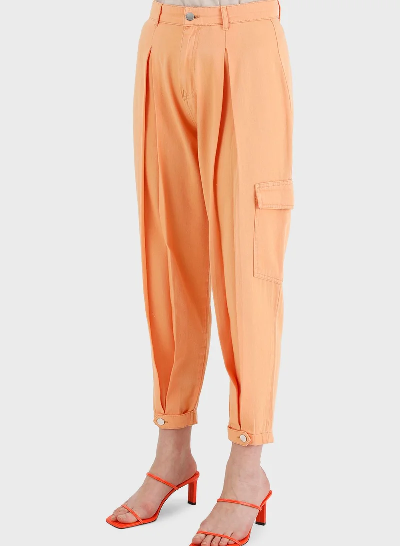 Refka by modanisa Pleat Detail High Waist Pants