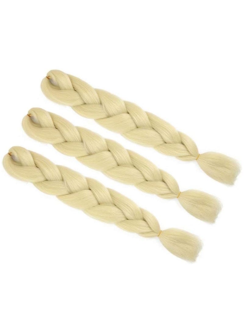 إستيل وصلات شعر (3 قطع، أشقر) ضفائر إفريقية - Image 2