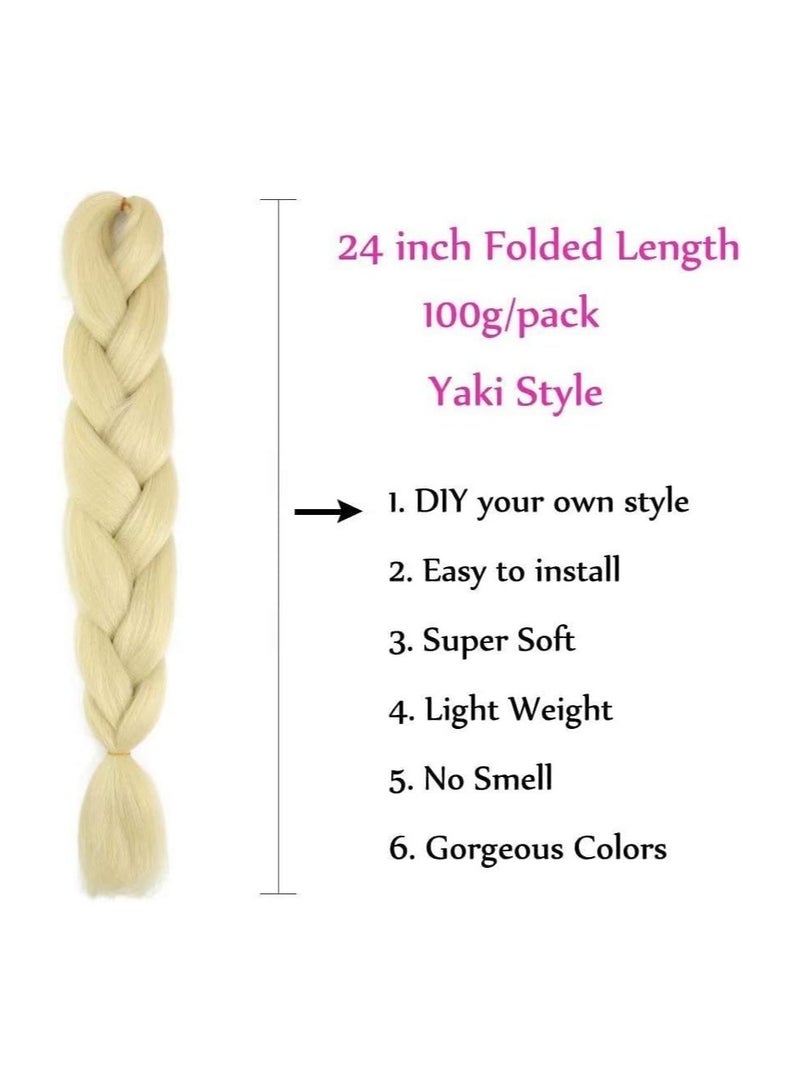 إستيل وصلات شعر (3 قطع، أشقر) ضفائر إفريقية - Image 4