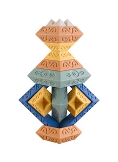 Silicone Building Blocks 15 Pieces Set Soft Baby Stacking Toys