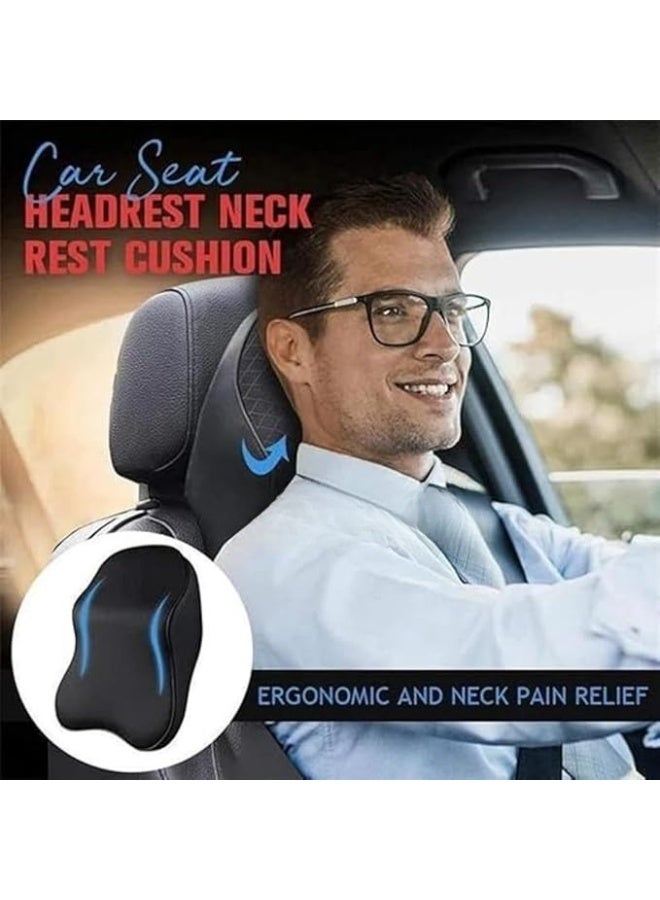 Memory Foam Car Neck Rest Pillow - Ergonomic Neck Support Cushion - Soft & Durable for Daily Use in Car or Office Chair - Image 2