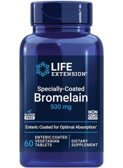 Life Extension Specially-Coated Bromelain 500mg 60 Enteric Coated Tablets  - Image 1