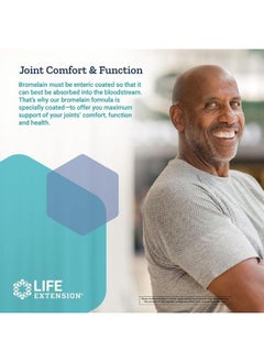 Life Extension Specially-Coated Bromelain 500mg 60 Enteric Coated Tablets  - Image 5