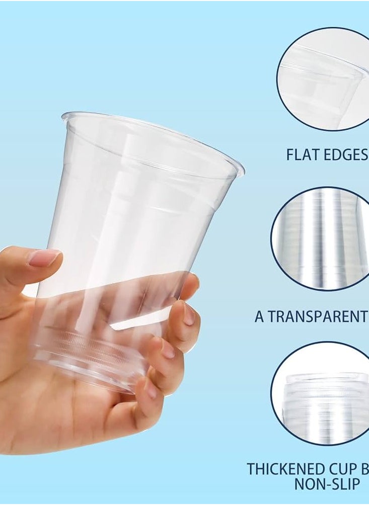 ECO 1000Clear Durable 12 Ounce Plastic Disposable Smoothie Cups for Party Favors (Made of BPA Free Recyclable Plastic)  - Image 1