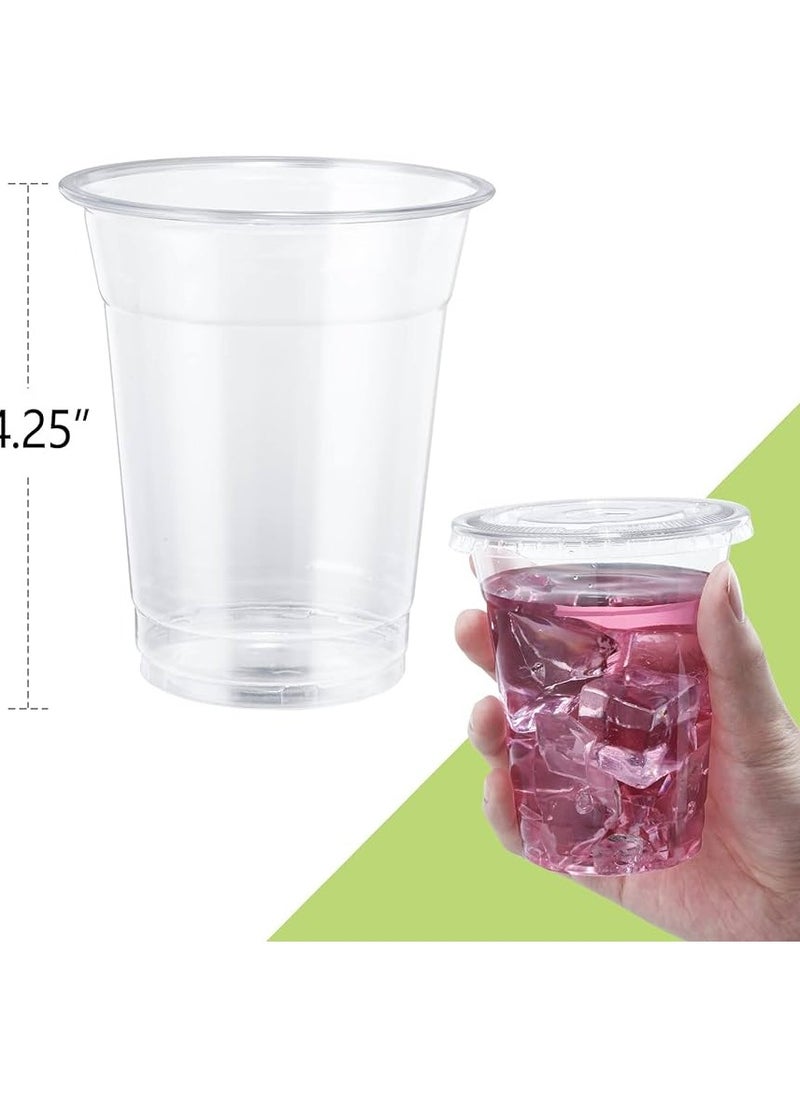 ECO 1000Clear Durable 12 Ounce Plastic Disposable Smoothie Cups for Party Favors (Made of BPA Free Recyclable Plastic)  - Image 2