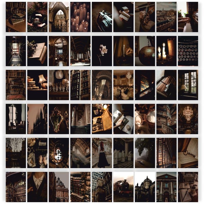 SAW Dark Academia Posters Pack of 54 | 4x6 Inch Aesthetic Wall Collage Posters | Vintage Art Prints for Wall Decor | Decorative Posters for Bedroom, Living Room, Home & Office - Image 1