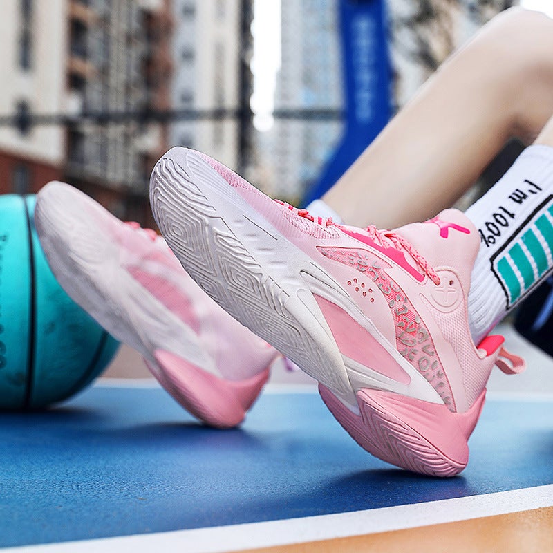 New High-Elastic Sports Shoes, Non-Slip, Wear-Resistant, Mesh, Breathable, High-Top Children'S Sports Training Basketball Shoes, Men'S Models - Image 4