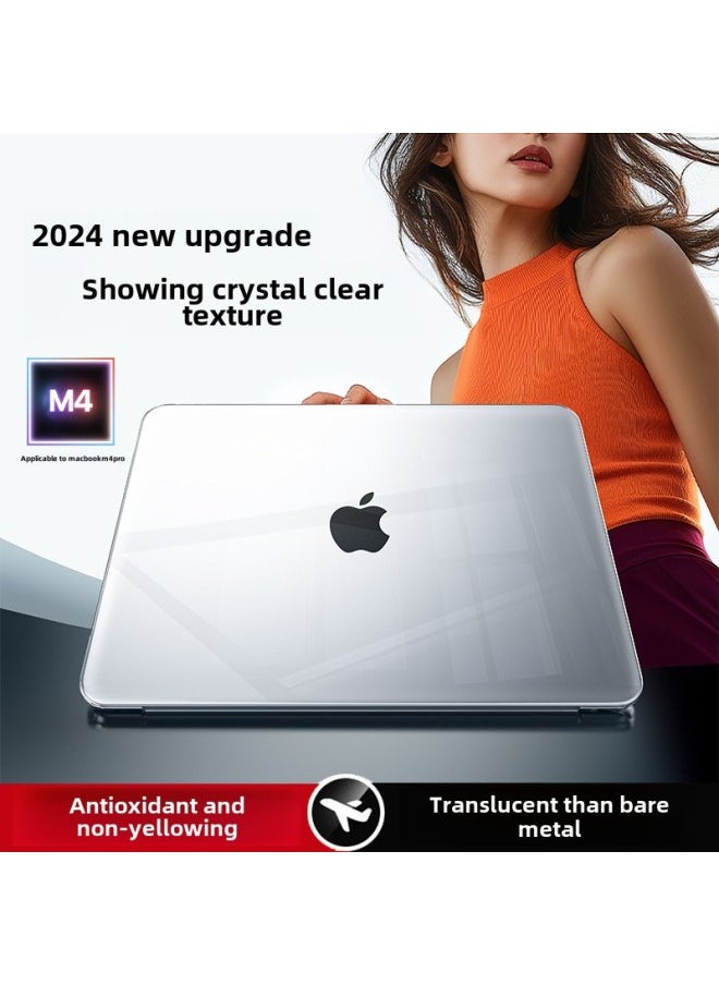 Generic For M4 Apple MacBookpro16/14 Inch Protective Case Air15 Notebook M3 Transparent 13.6 Sets Of 13m2-Color: Antioxidant And Non-yellowing-Applicable Models:2024 Air 13.6inch  (m3/m2)  - Image 2