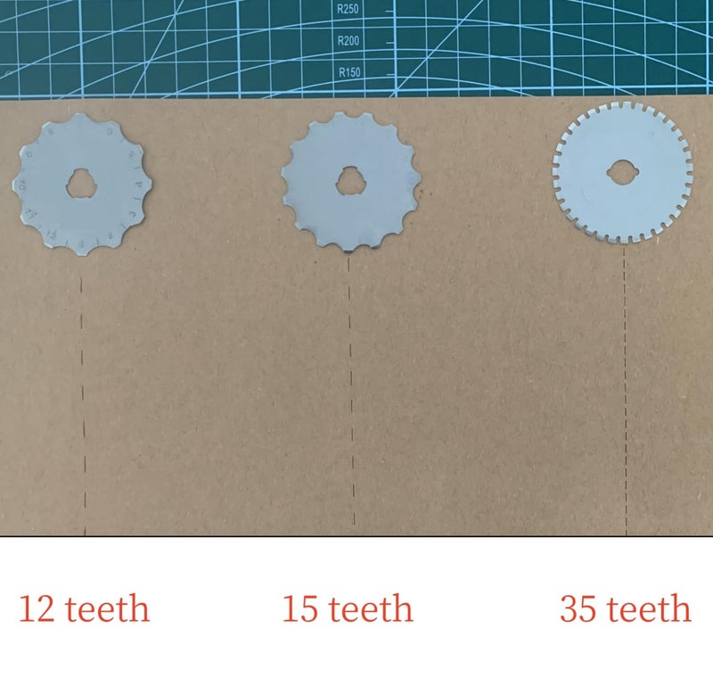 AMASEWART 45mm Crochet Edge Rotary Cutter Blades, Skip Stitch Rotary Blades Fits Fiskars Olfa, Perforating Rotary Replacement Blade, Pack of 6 - Image 4