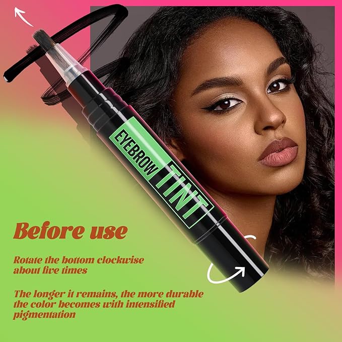 Brow Tint Kit LongLasting Eyebrow Dye for Defined Brows Waterproof and SmudgeProof Includes Precision BrushNatural Black - Image 4