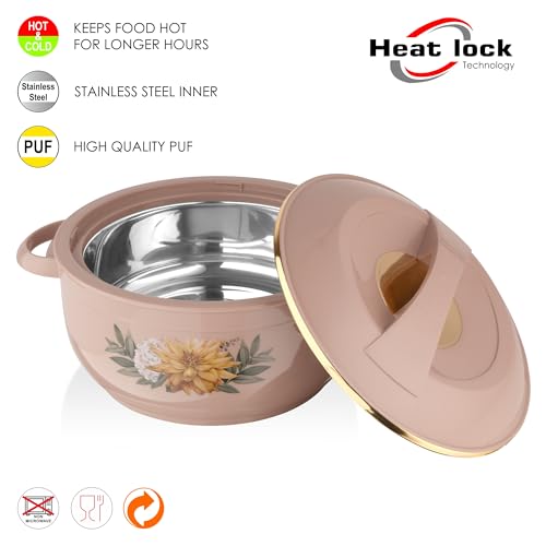 Asian Plastowares Nova Casserole 1600ml | Premium Insulated ISI-Certified Hotpot | Elegant Serveware Set | Kitchen Gift Combo with Box | Rose Beige - Image 5