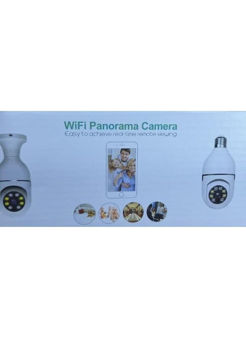 1080P Wireless Tovnet Wifi Pan/Tilt Light Bulb Security Camera, 360 Degrees 3.0MP Cam Home Surveillance CCTV Panoramic IP Camera, with Night Vision