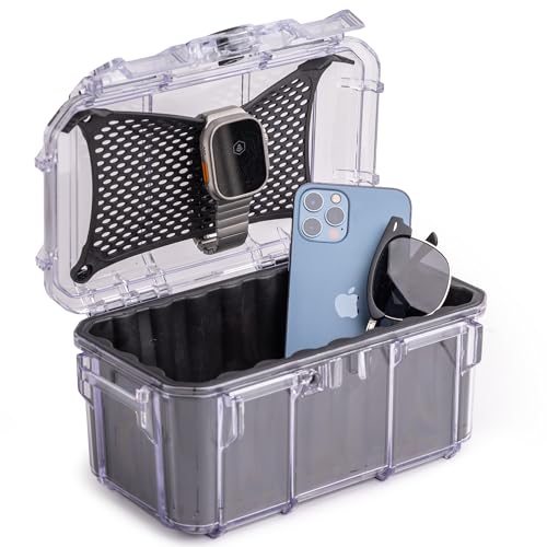 Evergreen 58 Waterproof Dry Box Protective Case Travel SafeMil SpecUSA Made for Cameras Lenses Phones Pistols First Aid Boating Water Sports Tacklebox Ammo Can Deck Boxes Clear - Image 1