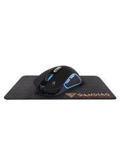 Generic GAMDIAS ZEUS M3 Gaming Mouse with NYX E1 Gaming Mouse Mat - RGB Lighting - 7200 DPI - 7 Smart Keys - Ergonomic Design-BLACK  - Image 1