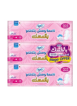 Sofy Maxi Musk Long Mega Anti Lumping 16 Pads x 3 Pieces White 29cm. - pzsku/ZB2F520795D69BDA95BB9Z/45/_/1740659615/44ba33e1-e8b9-44e2-aae9-e737279fe4f0