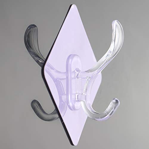 FOSCADIT FosCadit Waterproof Sticker Stick on Wall Hooks Hangers for Hanging Robe Coat Towel Keys Bags Lights Calendars 7X7 cm Plastic Clear 10 pcs - Image 3
