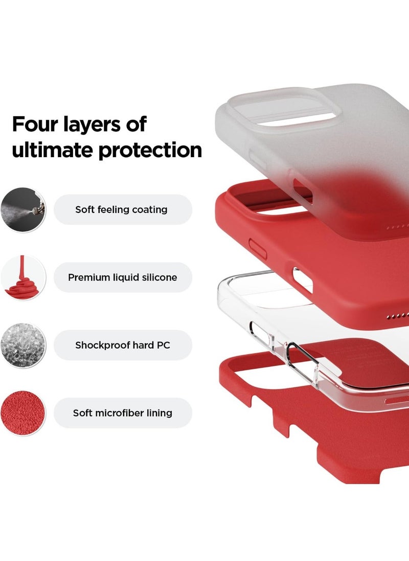 X-level Liquid Silicone Case Cover For iPhone 16 Pro,Silky Soft Touch Full Body Protective Phone Case Anti Scratch Shockproof Cover With Microfiber Lining,Slim Protective Back Cover with Comfortable Hold Touch Feeling and Anti-fingerprint  - Image 2