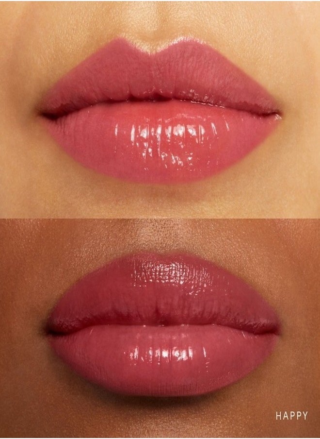 Rare Beauty Soft Pinch Tinted Lip Oil - Happy (Cool Pink, 3ml) - Hydrating, Lightweight, and Long-Lasting Lip Tint with a Glossy Finish  - Image 2