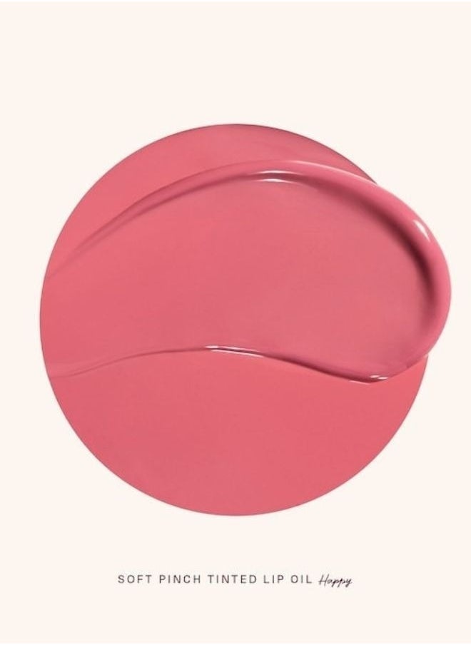 Rare Beauty Soft Pinch Tinted Lip Oil - Happy (Cool Pink, 3ml) - Hydrating, Lightweight, and Long-Lasting Lip Tint with a Glossy Finish  - Image 3