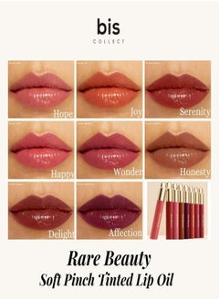 Rare Beauty Soft Pinch Tinted Lip Oil - Happy (Cool Pink, 3ml) - Hydrating, Lightweight, and Long-Lasting Lip Tint with a Glossy Finish  - Image 4