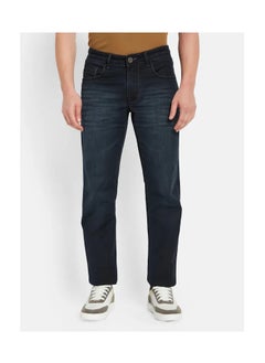 OCTAVE Men's mid-rise straight fit denim jeans,Dark Grey  - Image 2