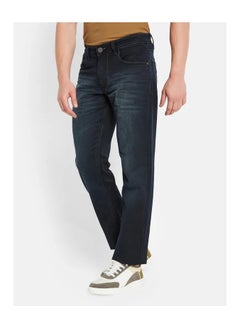 OCTAVE Men's mid-rise straight fit denim jeans,Dark Grey  - Image 3