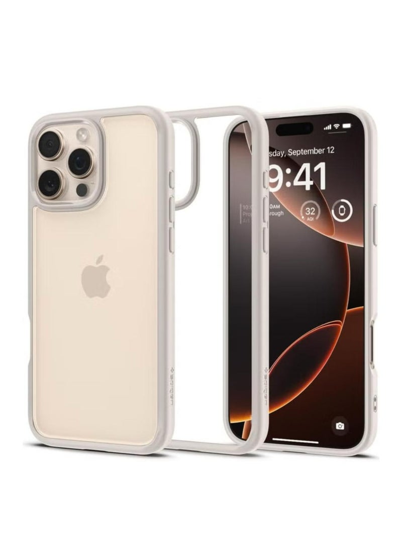 Spigen Ultra Hybrid iPhone 16 Pro Case Cover (2024) - Natural Titanium - Image 1