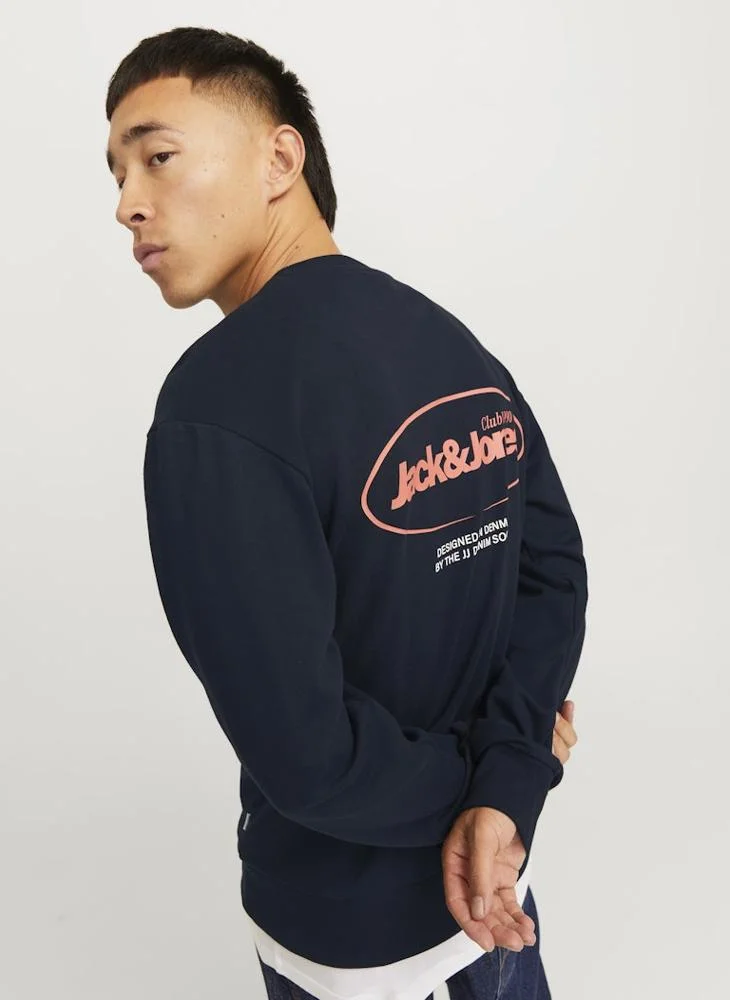 JACK & JONES Logo Print Sweatshirt