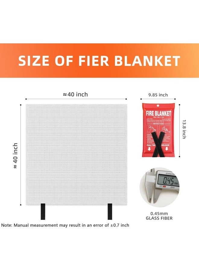 Sandinrayli Emergency Fire Blanket, 3 Pack Fire Suppression, Fiberglass for Home, Kitchen, School, Grill, Car, Office, Warehouse ( 3 pcs) - Image 5