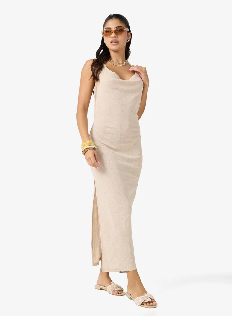 جينجر فستان شاطئ شفاف بياقة هالتر