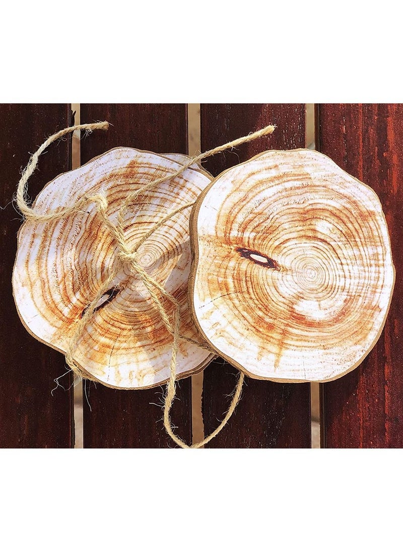 FFD Wooden Coaster 6 Pieces Non Slip Cup Mats Insulation Mats Tea Coaster Set For Cold Drinks and Hot Beverage  - Image 1