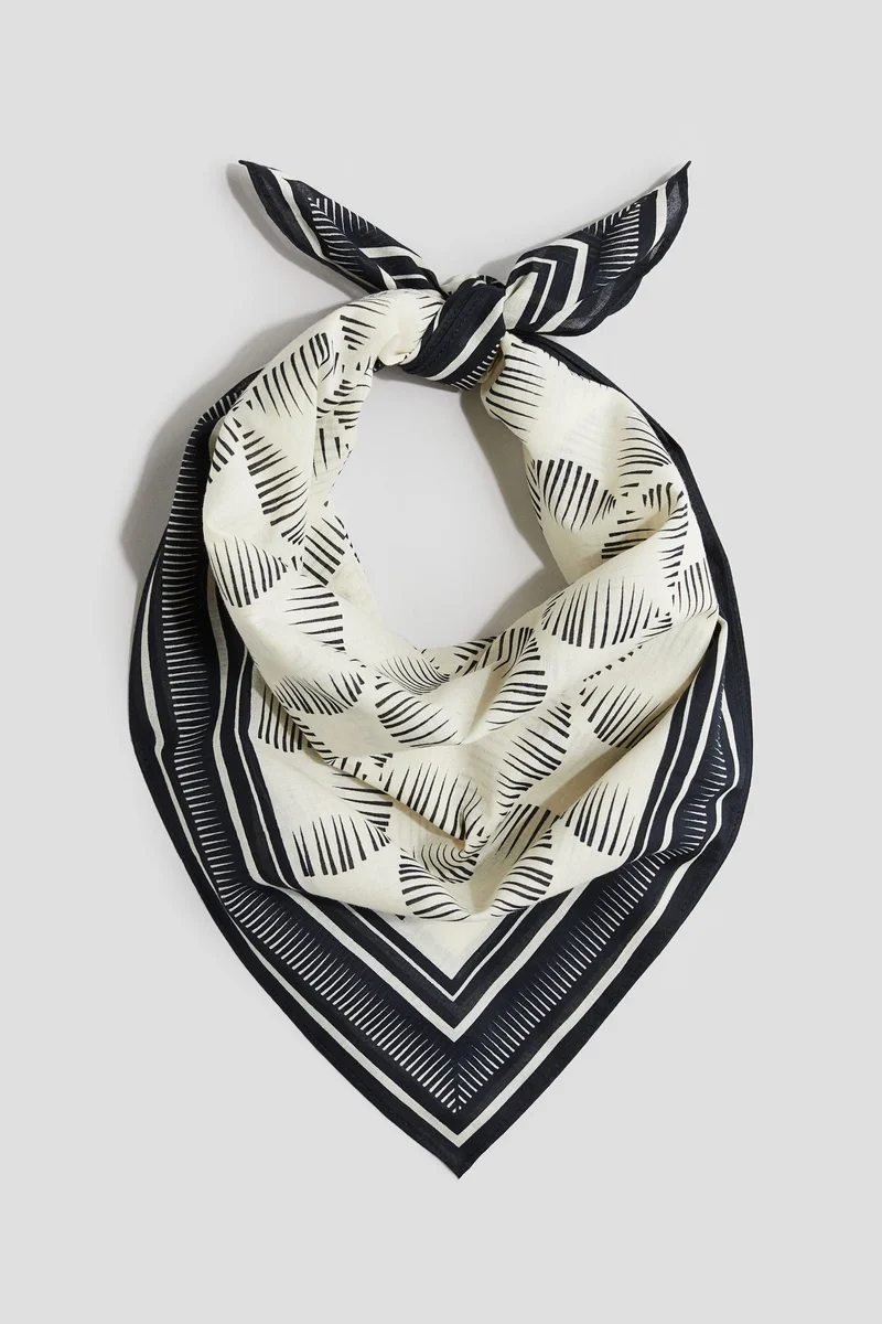 H&M Printed cotton scarf
