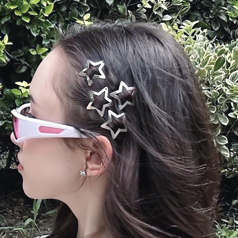 Isvo 32 PCS 1.22" Star Hair Clips, Y2K Accessories, Non-Slip Metal Snap Silver Barrettes for Kids & Girls & Women kpop Styling - Image 4