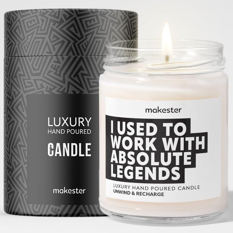 Sorry Your Leaving Gifts  Luxury Soy Wax Candle  Vanilla Jasmine Sugared Almond  Makester