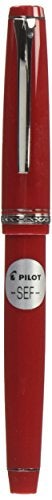 Pilot Falcon Collection Fountain Pen, Red Barrel with Rhodium Accents, Soft Extra Fine Nib, Blue Ink (71620) - Image 1