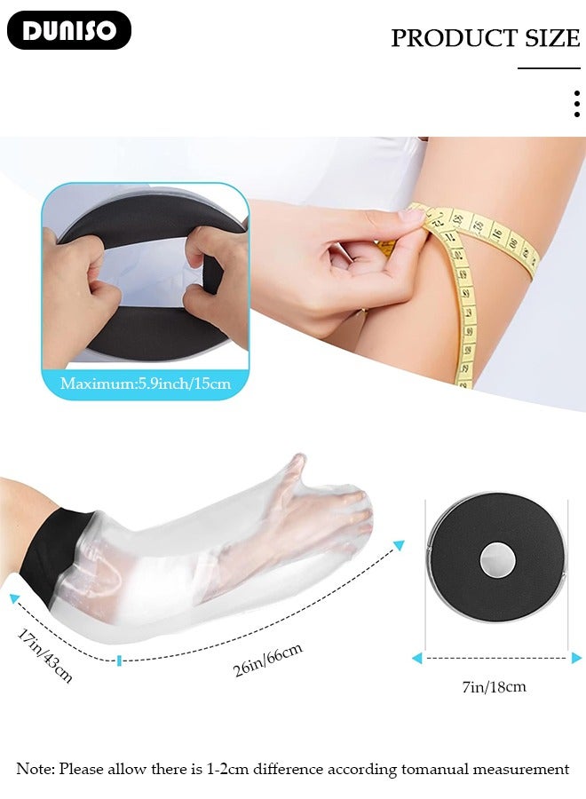 DUNISO Waterproof Arm Cast Cover for Shower Bath, Adult Watertight Hand and Wrist Protector, Soft Comfortable Watertight Seal to Keep Wounds Dry, Repeatable Wound Bandage Sleeve Bag for Broken Hand, Fingers, Surgery, Burns - Image 2