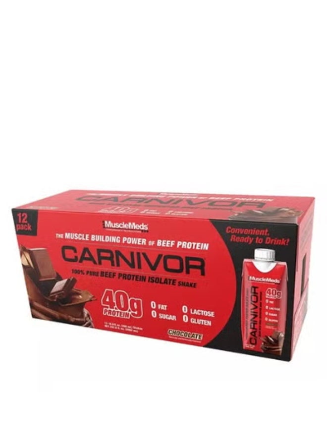 MUSCLEMEDS Carnivor RTD, Ready to Drink Protein, 500 ml x 12 Bottles - Image 1