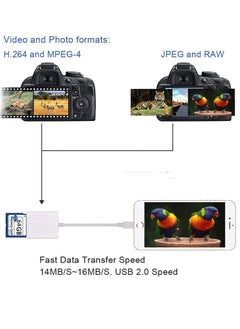 KASTWAVE For Apple Lightning to SD Card Camera Reader Adapter for iPhone iPad(USB 3.0/2.0) DSLR Camera Trail Game Camera Card Viewer Reader for iPhone 12 Mini, No APP Needed-Plug and Play  - Image 3