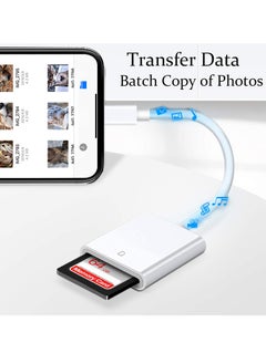 KASTWAVE For Apple Lightning to SD Card Camera Reader Adapter for iPhone iPad(USB 3.0/2.0) DSLR Camera Trail Game Camera Card Viewer Reader for iPhone 12 Mini, No APP Needed-Plug and Play  - Image 2